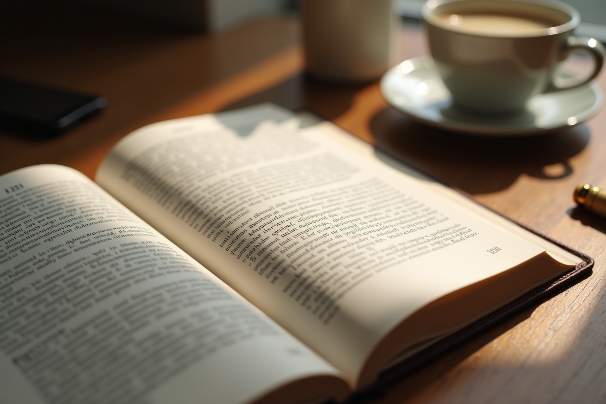 Livre de code civil français ouvert sur un bureau moderne