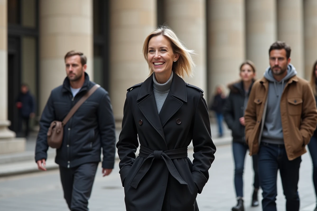 Groupe de personnes marchant devant l Assemblée nationale